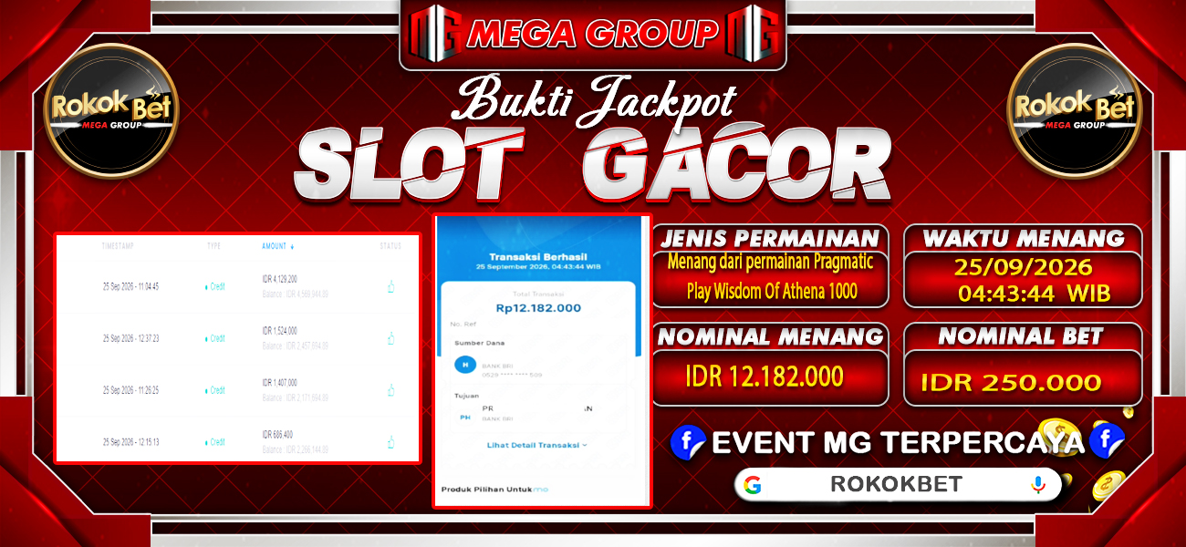 Bukti JP situs Rokokbet hari Jumat, 25 September 2026