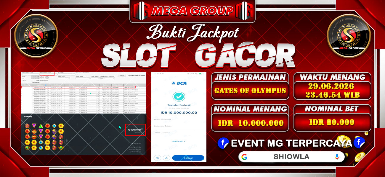 Bukti JP situs Shiowla hari Senin, 29 Juni 2026